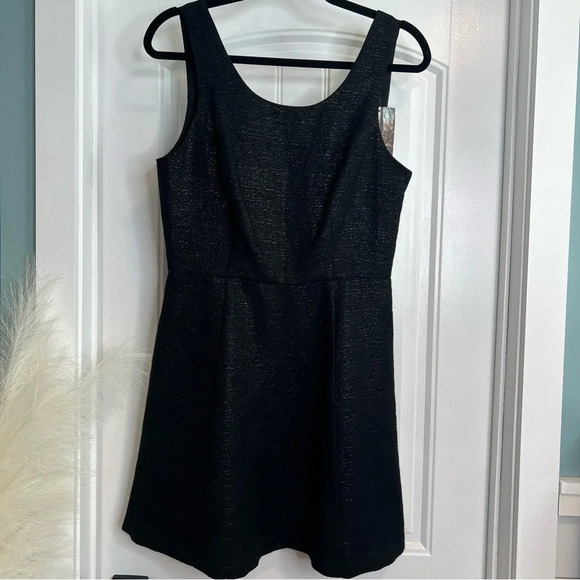 Cooperative Urban Outfitters Sparkly Black Bow Mini Dress. Size 10. NWT. - Picture 3 of 14
